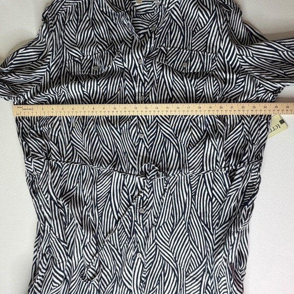 NWT Terra & Sky Geometric Print Mini Shirt Dress Size 1X Resort Office Everyday - Picture 11 of 12